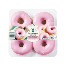 Woolworths+Strawberry%2C+Chocolate%2C+Caramel+or+Jam+Donut+Varieties+Pk+4