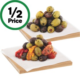 Woolworths-Pitted-Mediterranean-Olives on sale
