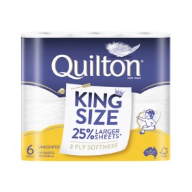 Quilton+King+Size%2C+Coconut+or+Shea+Butter+Toilet+Tissue+Pk+6