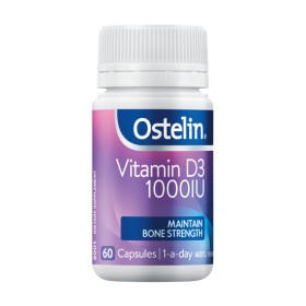 Ostelin+Vitamin+D+1000IU+D3+Copsules+For+Bone+Health+%2B+Immunity+Pk+60%7E