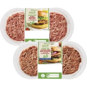 Macro-Grass-Fed-Beef-Burgers-500g-Pk-4 on sale