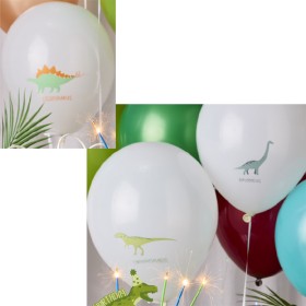 Dino+Themed+Balloons+Pk+12