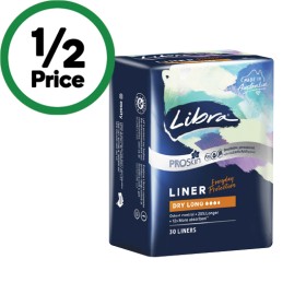 Libra+Proskin+Dry+Long+Liners+Pk+30