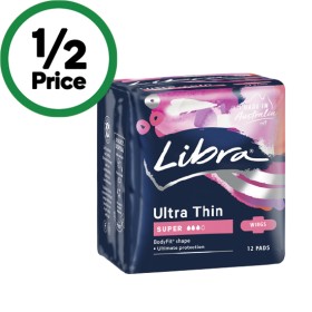 Libra+Ultra+Thin+Pads+Wings+Super+Pk+12