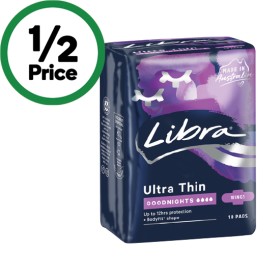 Libra+Ultra+Thin+Goodnights+Pads+with+Wings+Pk+10