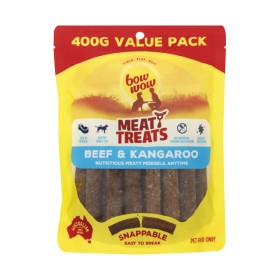 Bow+Wow+Beef+%26amp%3B+Kangaroo+Meaty+Dog+Treats+400g
