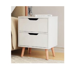 2-Drawers-Artiss-Bedside-Table-Side-Table-BODEN-White on sale