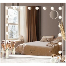 Oikiture+59cm%2F60cm%2F80cm+Bluetooth+Hollywood+Makeup+Mirror+LED+Bulbs+Vanity+Wall+Mirrors