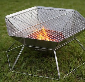 Wanderer-Stainless-Steel-Folding-Fire-Pit-with-Grill on sale