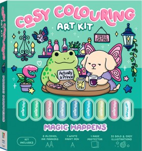 Art-Maker-Cosy-Colouring-Art-Kit-Magic-Happens-Book on sale