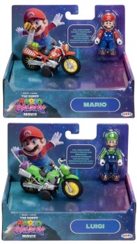 6cm+Nintendo+x+Illumination+The+Super+Mario+Galaxy+Movie+Figure+with+Vehicle+-+Assorted