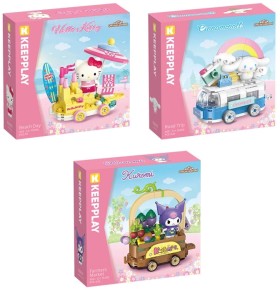 Keepplay+Hello+Kitty+Sanrio+Characters+%26amp%3B+Vehicle+Playset+-+Assorted