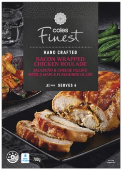 Coles+Finest+Bacon+Wrapped+Chicken+Roulade+with+Jalapeno+%26amp%3B+Cheese+Filling+700g