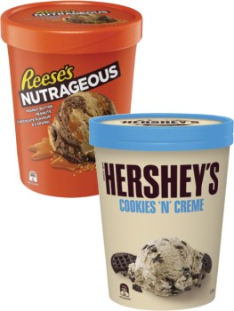 Hersheys-Reeses-or-Violet-Crumble-Ice-Cream-Tub-1-Litre on sale