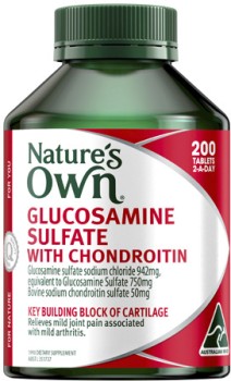 Natures-Own-Glucosamine-Sulfate-With-Chondroitin-Tablets-200-Pack on sale