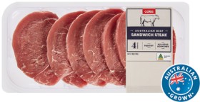 Coles-Australian-No-Added-Hormones-Beef-Sandwich-Steak-400g on sale