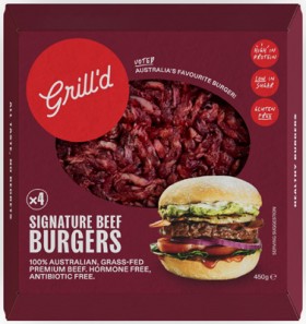 Grilld-Signature-Beef-Burgers-4-Pack-450g on sale