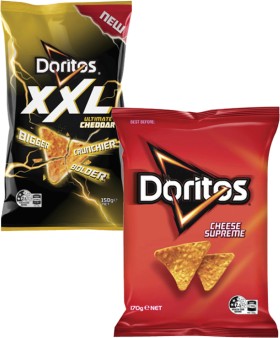 Doritos-or-XXL-Corn-Chips-150g-170g on sale
