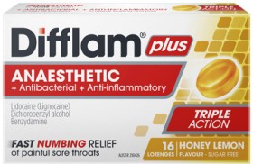 Difflam-Plus-Anaesthetic-Lozenges-16-Pack on sale