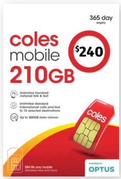 Coles-Mobile-240-Prepaid-SIM on sale