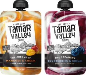 NEW-Tamar-Valley-The-Creamery-Blueberries-Cream-or-Mangoes-Cream-Greek-Style-Yoghurt-150g-Selected-Varieties on sale