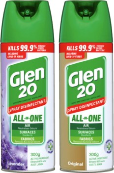 Glen-20-Disinfectant-Spray-300g-Selected-Varieties on sale