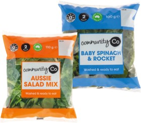 Community+Co+Aussie+Salad+Mix+110g+or+Baby+Spinach+and+Rocket+100g