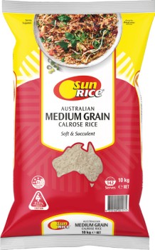 SunRice-Medium-Grain-White-Rice-10kg on sale