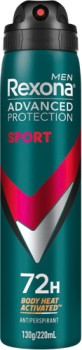 Rexona+Advanced+Protection+Antiperspirant+Spray+220mL+Selected+Varieties