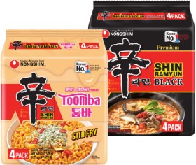 NEW+Nongshim+Shin+Ramyun+Toomba+Stir+Fry+or+Black+4+Pack+Selected+Varieties