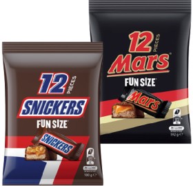 Mars%2C+Snickers+or+Maltesers+Fun+Size+Pack+132%E2%80%91192g+Selected+Varieties