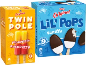 Peters-Original-Twin-Pole-8-Pack-or-LiL-Pops-Ice-Cream-9-Pack-Selected-Varieties on sale