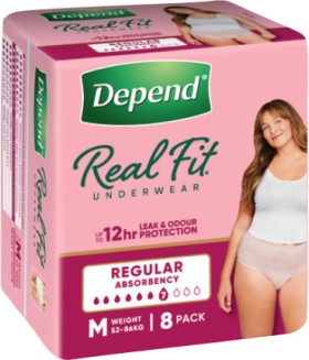 Depend-Real-Fit-Women-Underwear-8-Pack-Selected-Varieties on sale