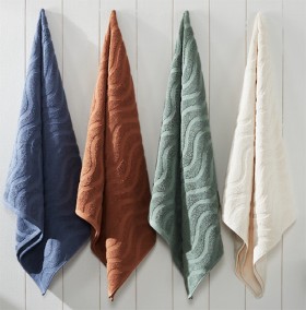 Istoria-Home-Wave-Jacquard-Bath-Towel-Range on sale