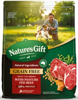 NEW+Nature%26rsquo%3Bs+Gift+Grain+Free+Dry+Dog+Food+Beef+6.5kg