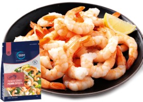 Global-Seafoods-Cooked-Prawn-Cutlets-Tail-On-500g on sale