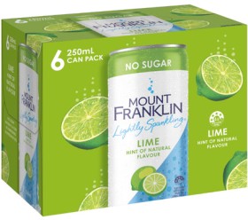 Mount-Franklin-Lightly-Sparkling-6x250mL-Selected-Varieties on sale
