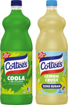 Cottees-Cordial-1-Litre-Selected-Varieties on sale
