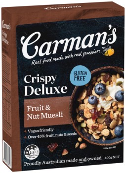 Carmans-Muesli-Crispy-Deluxe-400g-Selected-Varieties on sale