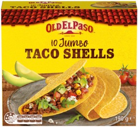Old-El-Paso-Jumbo-Taco-Shells-10-Pack on sale