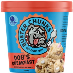 Little-Big-Buster-Chunks-Dogs-Breakfast-Ice-Cream-750mL on sale