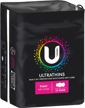 U-By-Kotex-Pads-6-16-Pack-Selected-Varieties on sale
