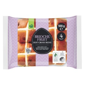 Woolworths-Brioche-Hot-Cross-Bun-Varieties-Pk-4 on sale