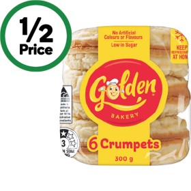 Golden-Crumpet-Rounds-Pk-6 on sale