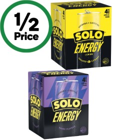 Solo-Energy-Drink-4-x-250ml on sale