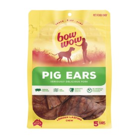 Bow-Wow-Pig-Ears-Dog-Treats-Pk-5 on sale