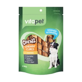 Vitapet-Chewz-Chewin-Curls-Dog-Treats-Pk-6 on sale