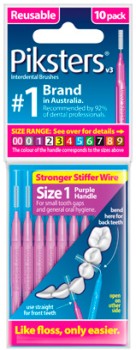 Piksters-Interdental-Brushes-Size-1-Purple-10-Pack on sale