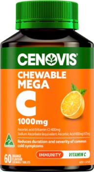Cenovis-Chewable-Mega-C-1000mg-60-Tablets on sale