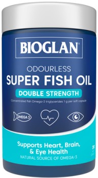 Bioglan-Odourless-Super-Fish-Oil-Double-Strength-200-Capsules on sale